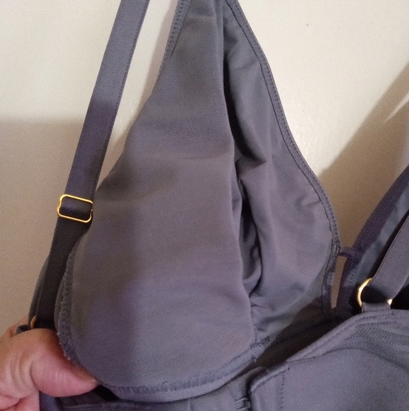 All You Lively gray mesh bralette women's size 1 - Picture 5 of 7